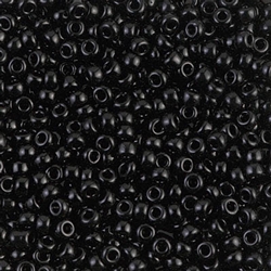 8/0 Black Miyuki Seed Bead - 10 grams