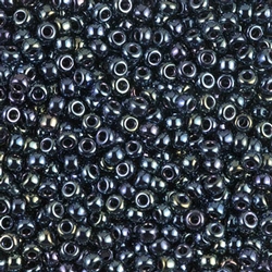 8-456 - 8/0 Gunmetal Iris Miyuki Seed Bead - 10 grams