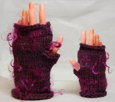 Ivy Brambles Mohair Curly Locks Fingerless Mitt...