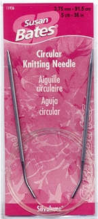 Susan Bates Silvalume Circular Needle  #5 (3.75 mm) 36 inch